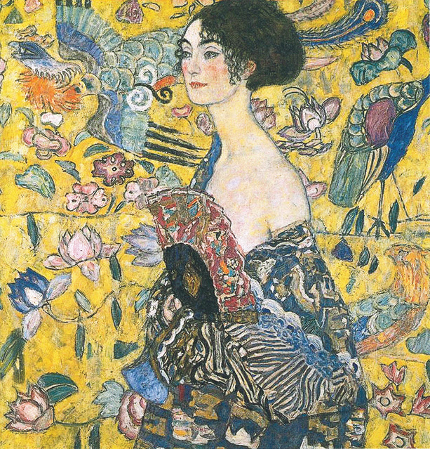 Gustav Klimt, Dame mit Fächer, 1917, Privatsammlung