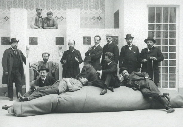 Group portrait of members of the Vienna Secession on the occasion of the XIV. exhibition, 1902
